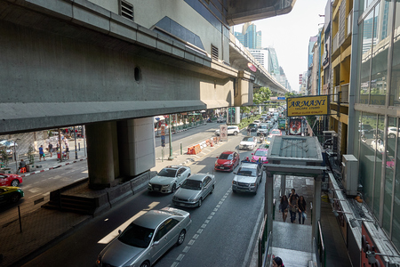 BANGKOK, THAILAND - December 24: Road traffic on Sukhumvit Bangkokのeditorial素材