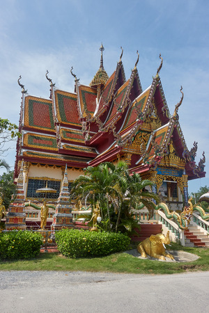 Wat Plai Laem temple at Samui Island, Thailand.の写真素材
