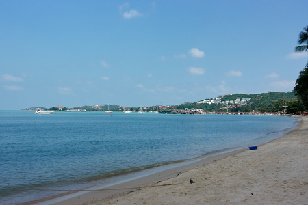 Bangrak Beach and ocean Koh Samui, Thailand.の写真素材