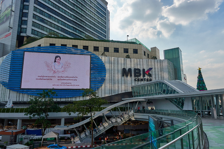 BANGKOK, THAILAND - December 7, 2017: MBK Shopping Center. It was the largest mall in Asia when opened in 1985 and still receives more than 100,000 visitors daily.のeditorial素材