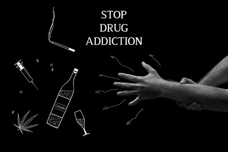 Treatment of drug dependence. Stop drud addiction.の写真素材