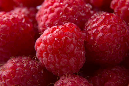 Fresh raspberry close-up. Raspberries.