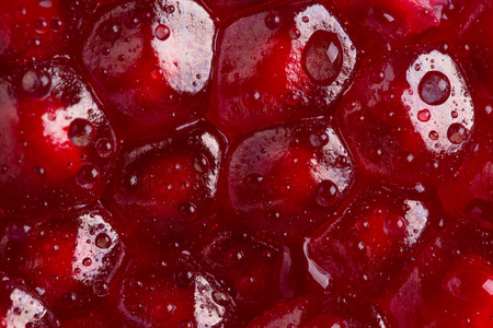 Seeds of fresh pomegranate closeupの写真素材