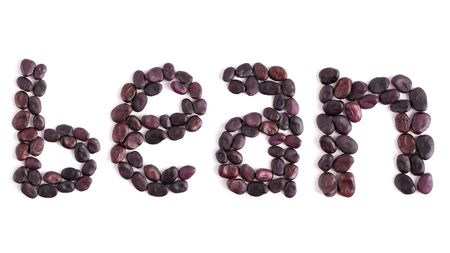 A word lined with dry beans.