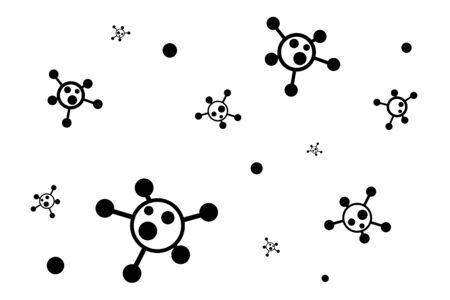 Bacteria icons background. Viral bacteria.の写真素材