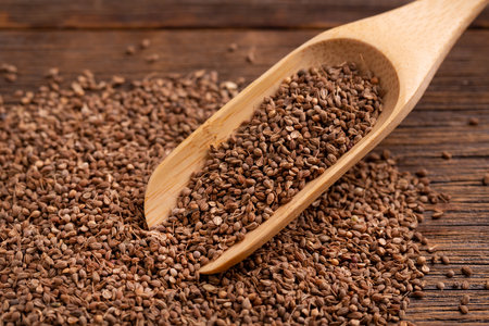 Lots of dry anise seeds.の写真素材