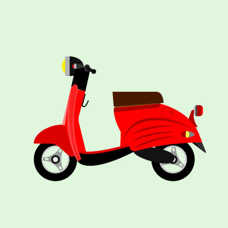 Red city scooterのイラスト素材