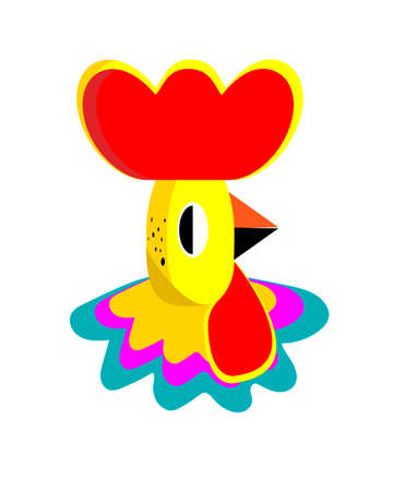 Hand drawn rooster illustrationのイラスト素材