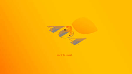 404 error, page not found. Man digs a hole, but finds nothing. Vector illustration.