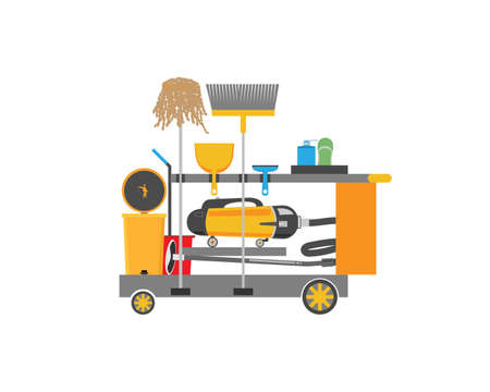 A set of professional cleaning tools.のイラスト素材