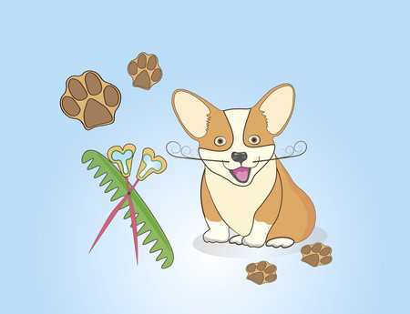Pets Grooming Shop banner Design. Vector illustrationのイラスト素材