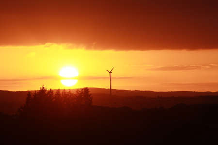 Windmill sundown
