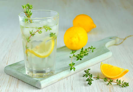 Homemade thyme lemonadeの写真素材
