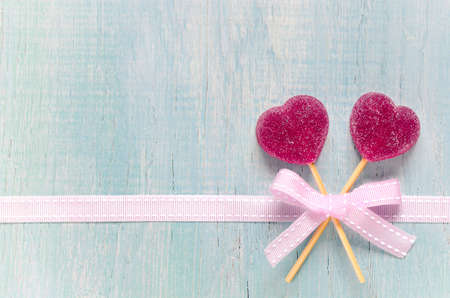 Marmalade hearts popsicles, Valentine's Day concept