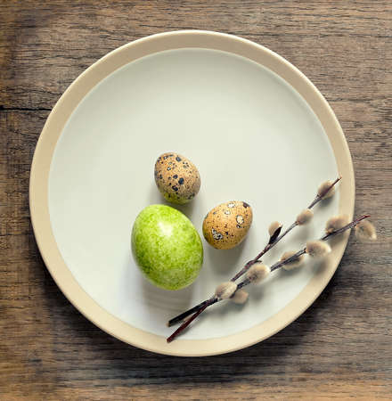 Easter concept, top view