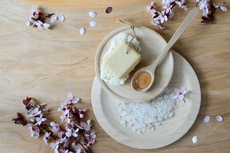 Spa setting, spa spring beauty conceptの写真素材