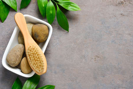 Spa concept with a space for a text, view from aboveの写真素材