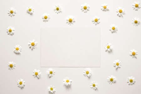 Mother's Day or other holiday card template, floral background with a space for a textの写真素材