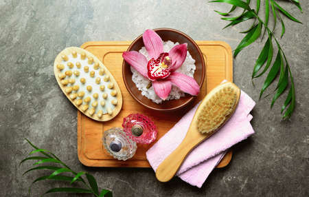 Luxury spa setting, top viewの写真素材