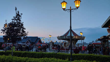Beautiful evening at sunset in Kazanの写真素材