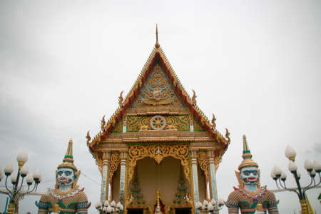 Wat Pai Laem temple in samui island thailandの写真素材