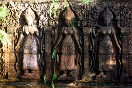 statues in the garden thailandの写真素材