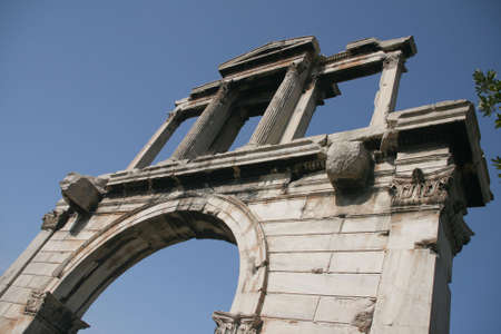 Hadrian's Arch landmarks in Athens greeceの写真素材