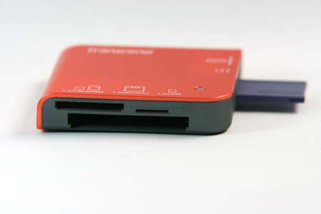 multy memory card reader isolated closeup
