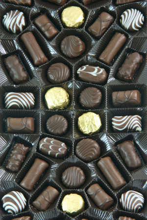 texture from box of chocolates for background use food concepts