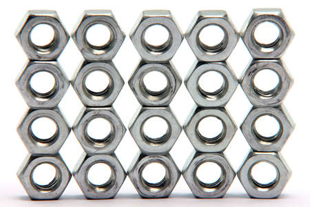 bolts texture isolated  on white background  construction industryの写真素材