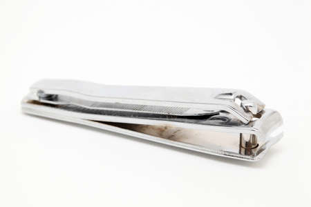 cosmetic accessories nail cutter isolated on white backgroundの写真素材