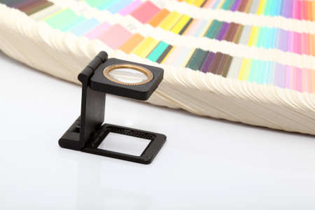 pantone color scale detail and typography lense の写真素材