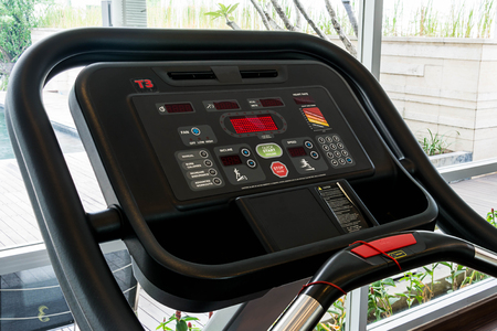 Fitness treadmill at the gymの写真素材
