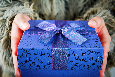Christmas gifts.Give a presentの写真素材