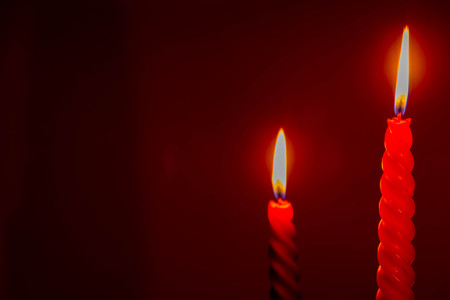 Light a candle in the darkness of the holidayの写真素材