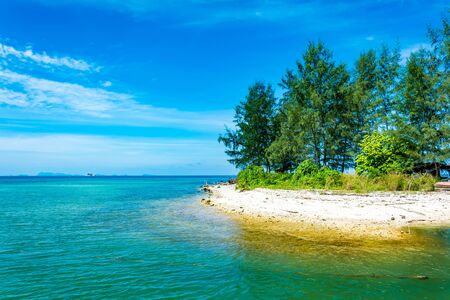 Blue sea and sky cloud a moving reflection of sunlightの写真素材