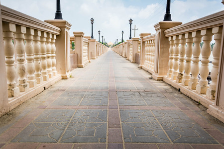 Stone bridge over the river during the dayの写真素材
