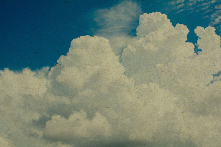 Vintage blue sky cloud on air at daylightの写真素材