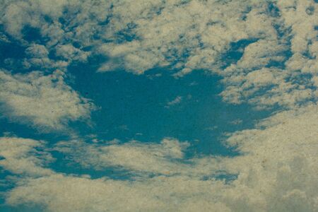 Vintage blue sky cloud on air at daylightの写真素材