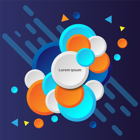 minimal abstract geometric with colorful background vector designのイラスト素材