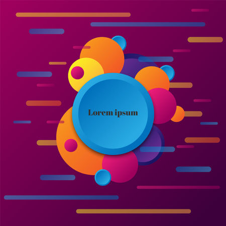 minimal abstract geometric with colorful background vector designのイラスト素材