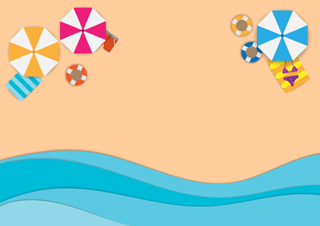 summer sale banner promotion with template vector designのイラスト素材