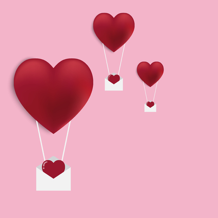 valentines day background and love heart design with Sweet girlfriendのイラスト素材