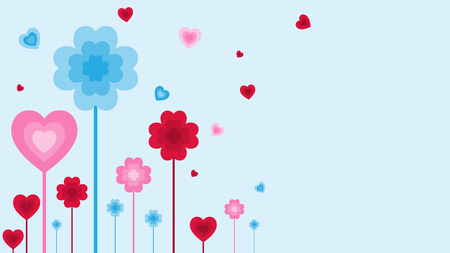 valentines day background and love heart design with Sweet girlfriendのイラスト素材