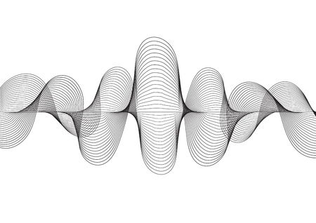 line soundwave abstract background with voice music technologyのイラスト素材
