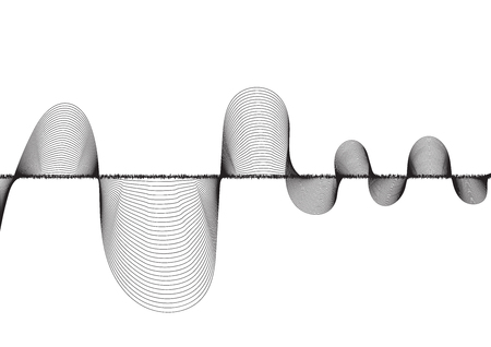 line soundwave abstract background with voice music technology