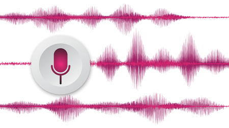 line soundwave abstract background with voice music technologyのイラスト素材