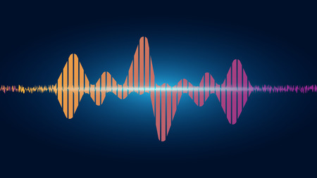 line soundwave abstract background with voice music technologyのイラスト素材