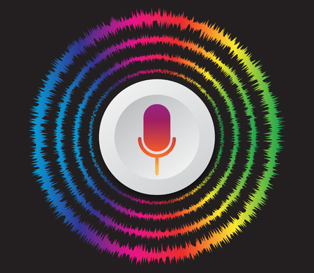 line soundwave abstract background with voice music technologyのイラスト素材