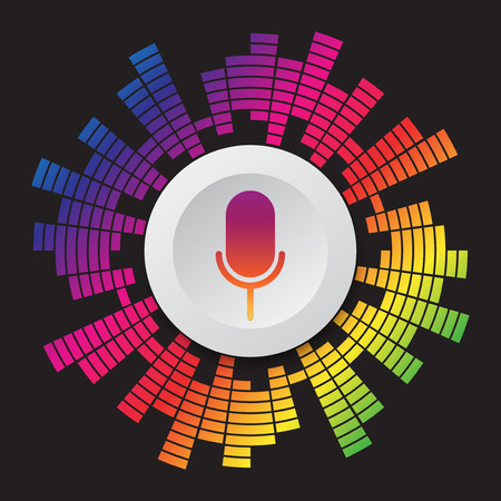 line soundwave abstract background with voice music technologyのイラスト素材